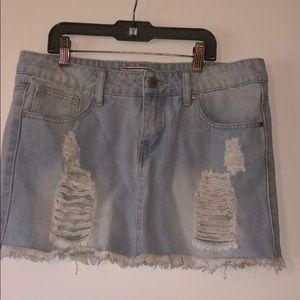 Mini jean skirt